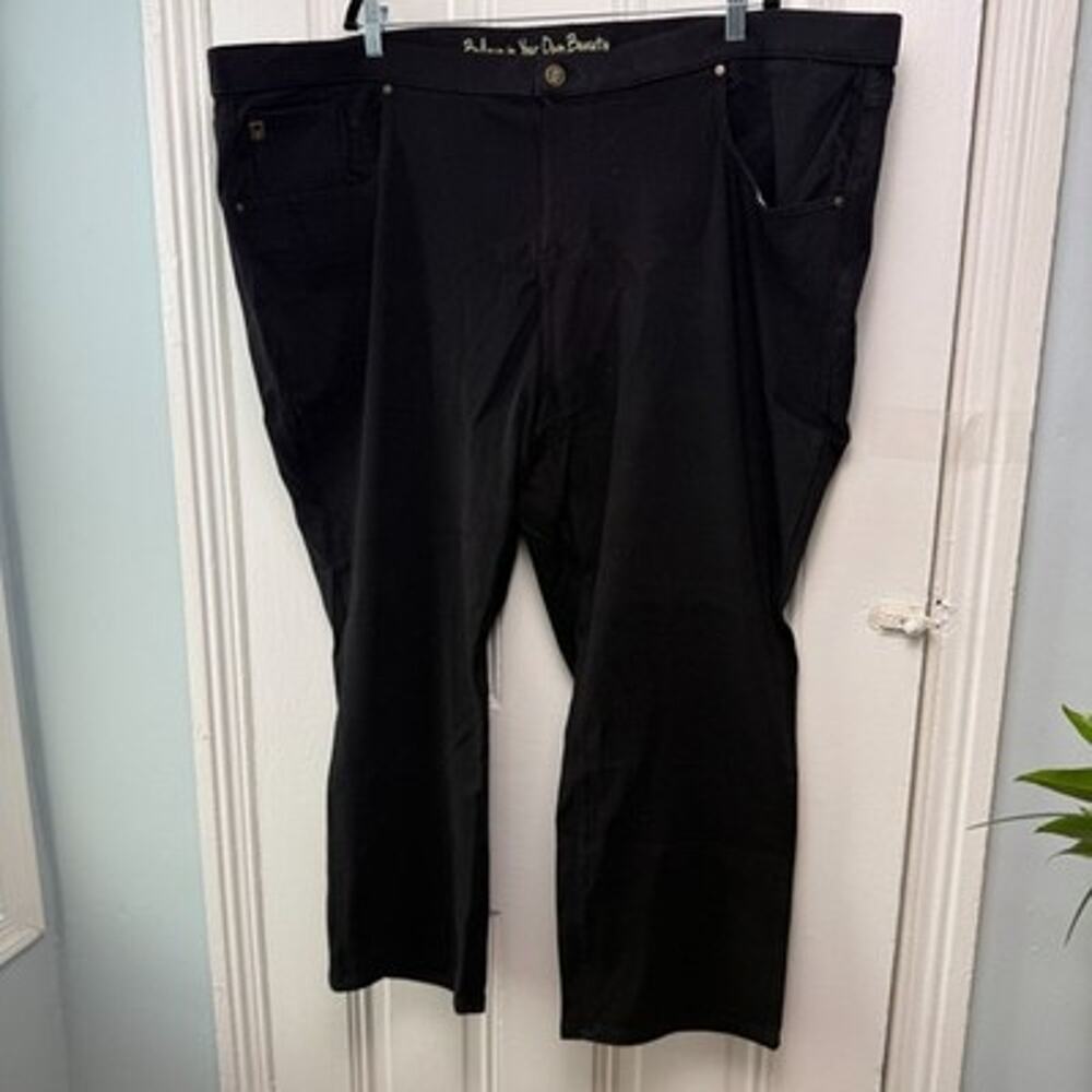 Belle by Kim Gravel Flexibelle Rollabelle Jeans Womens 32WP Black NWOT